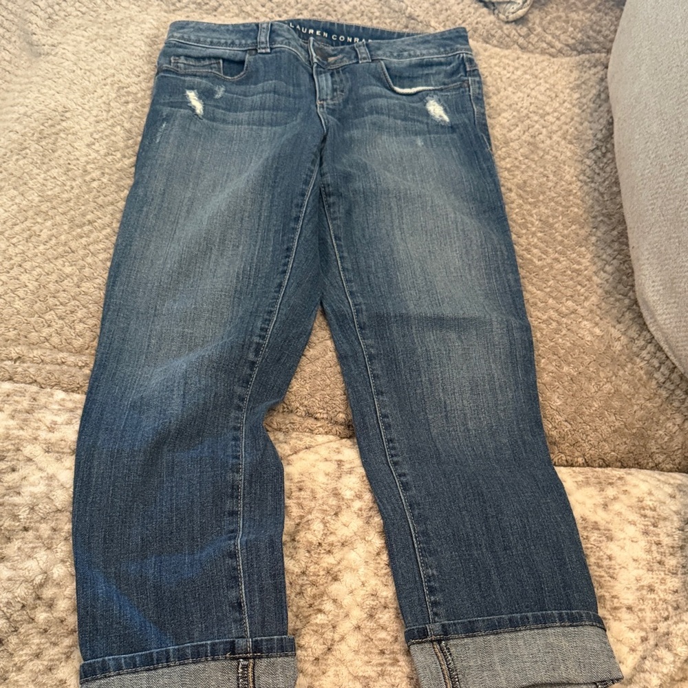 LC Lauren Conrad Dark Blue Ankle Jeans